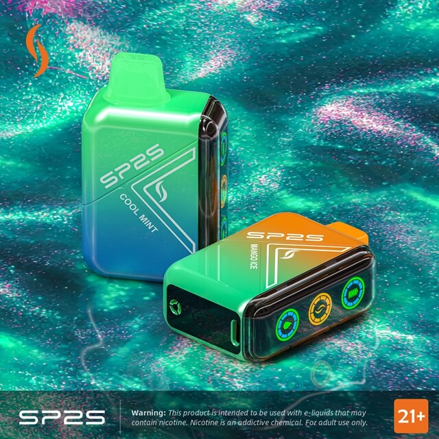 SP2S UFO-M Disposable Vape with Ultra-large hidden oil-electric display screen, up to 13000 puffs.