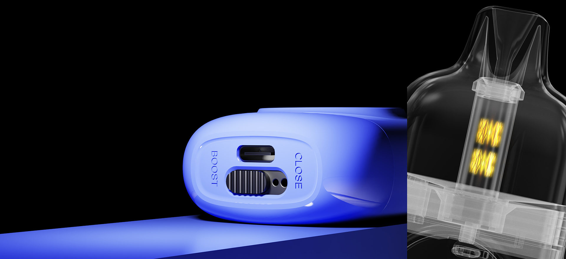 SP2S Ocean disposable vape Dual Modes, 12W Smooth Flavor and 22W Intense Vapor shown