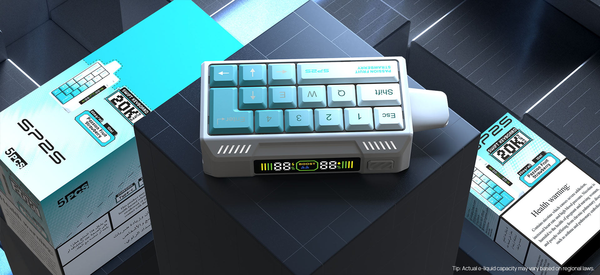 SP2S Swift Keyboard Disposable Vapes product packaging